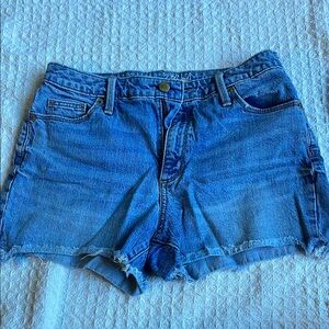 Women's Blue Denim Shorts high rise